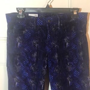 Blue snakeskin corduroy GAP pants